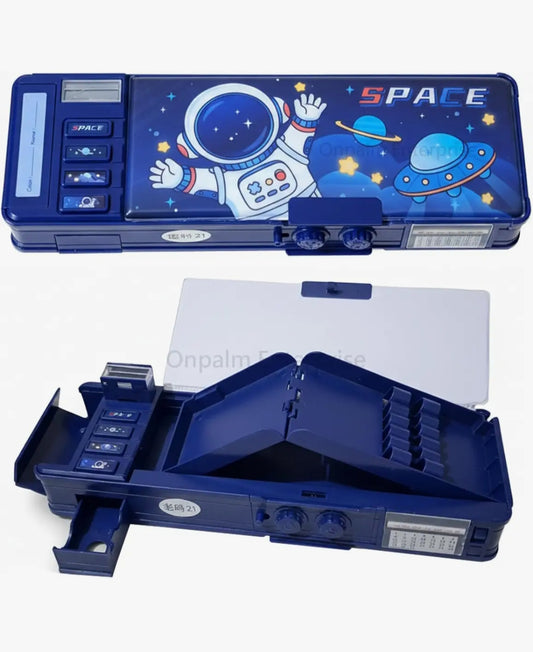 Space rocket pencil box